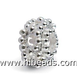 Shining sterling silver beads fit pandora style jewelry