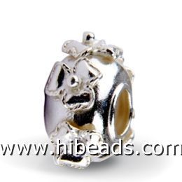 Petal sterling silver beads fit pandora style jewelry
