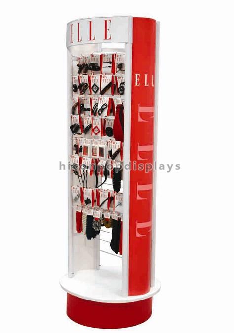 Flooring Hair Accessories Display Stands, Rotating Hanging Display Rack