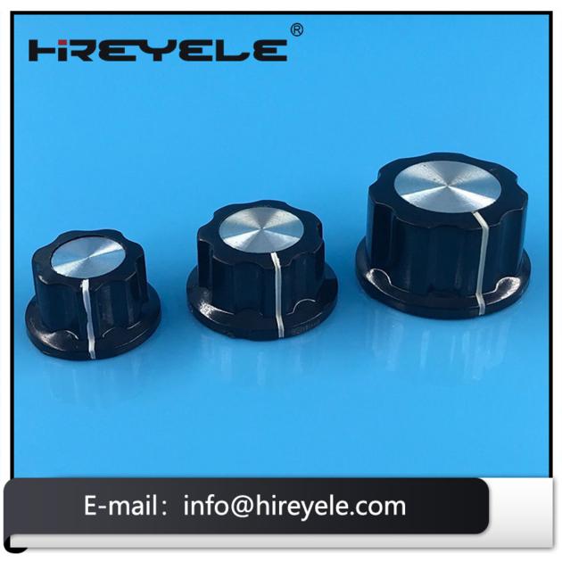 Boss Style Bakelite Skirted Potentiometer Knob