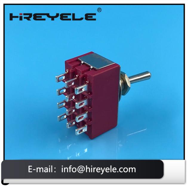 Mini Toggle Switch 4PDT 12Pin On