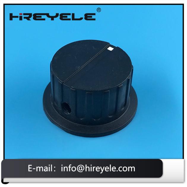 Black Audio Equipment Fluted Plastic Volume Knob With Shaft