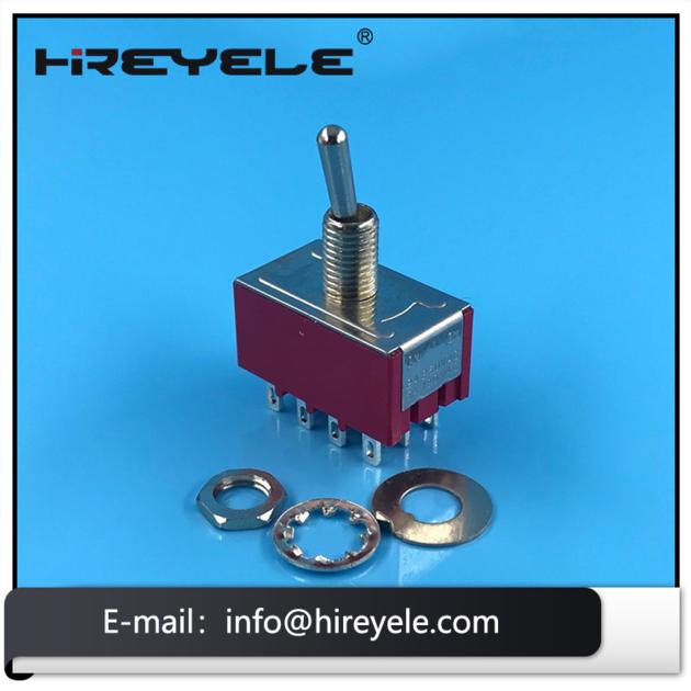 Mini Toggle Switch 4PDT 12Pin On