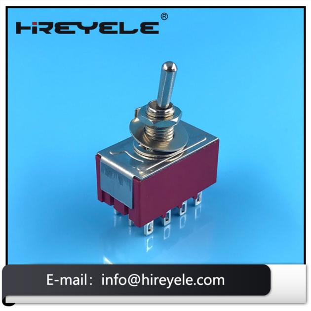Mini Toggle Switch 4PDT 12Pin On-On Type