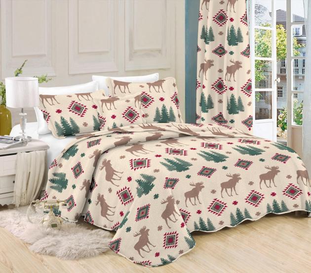 Floral Comforter Queen Quilt Set HJ