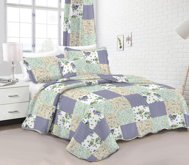 Floral Comforter Queen Quilt Set HJ