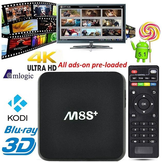 M8S plus OTT TV BOX Android 5.1 IPTV Box KODI v16.0 XBMC Fully Loaded