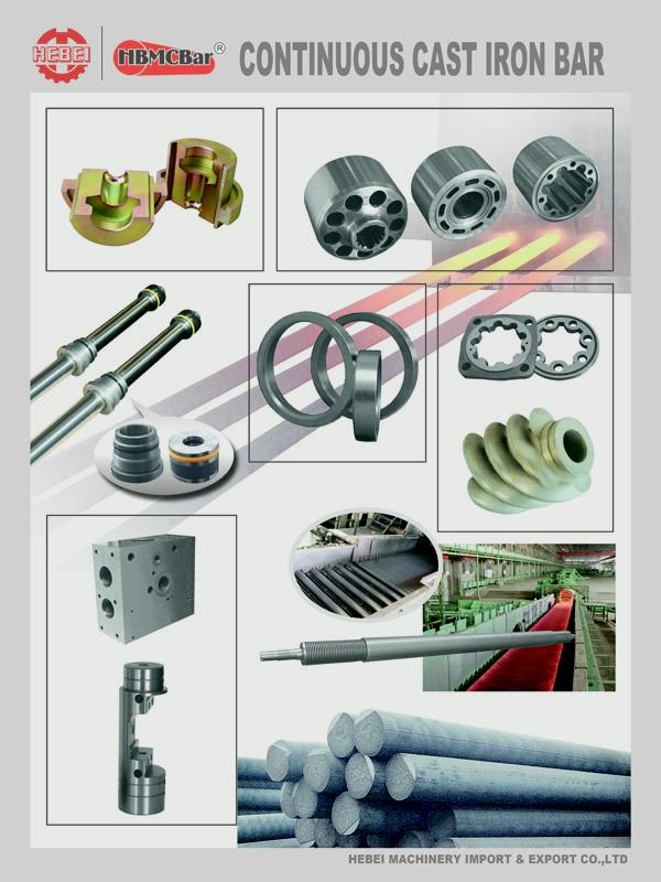 Continuous cast iron bar