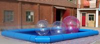 Inflatable pool for water walking ball