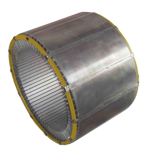 High voltage laminated generator core