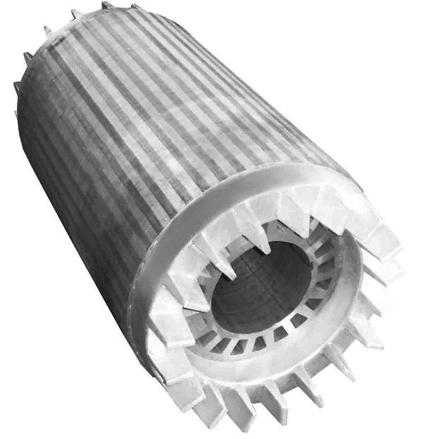 High efficiency motor stator and rotor assembly
