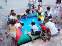 Inflatable children play fish pond