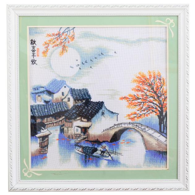 New Completed Chinese Aida Cross Stitch