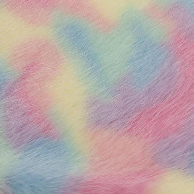 18HD1106-8B colorful fake fur five-color jacquard fur