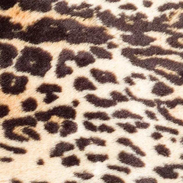 18HD1216-1 leopard printed plush faux fur