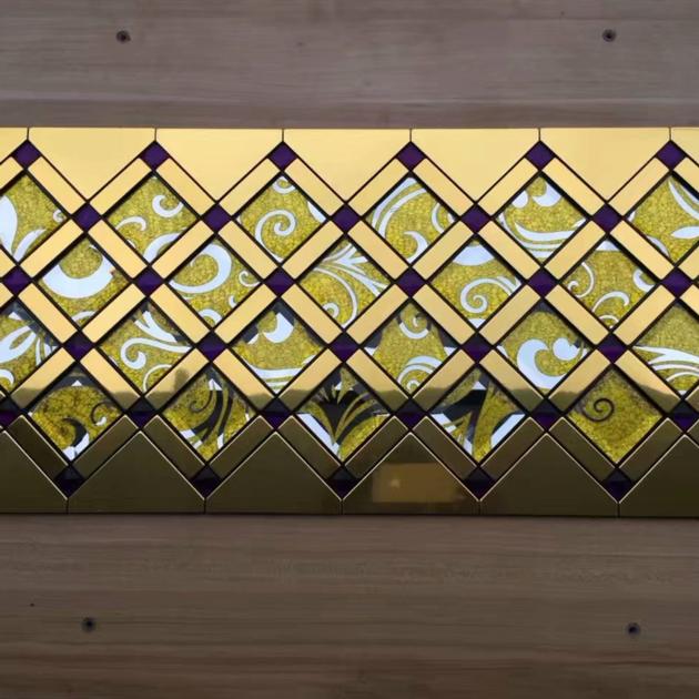  Self-adhesive Mosaic tile Metal Mosaic Tile Glass Mosaic Tile 395x495