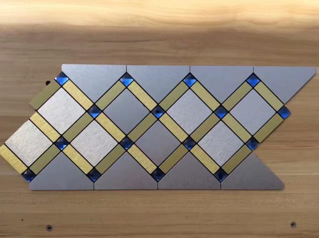 195x495 Self Adhesive Mosaic Tile Metal