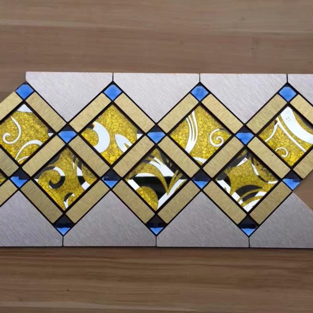 195x495 Self Adhesive Mosaic Tile Metal