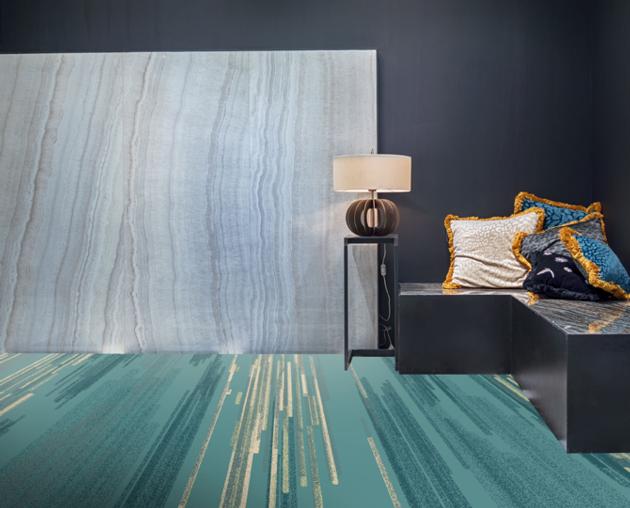 Blue Cut Modern Hotel Carpet