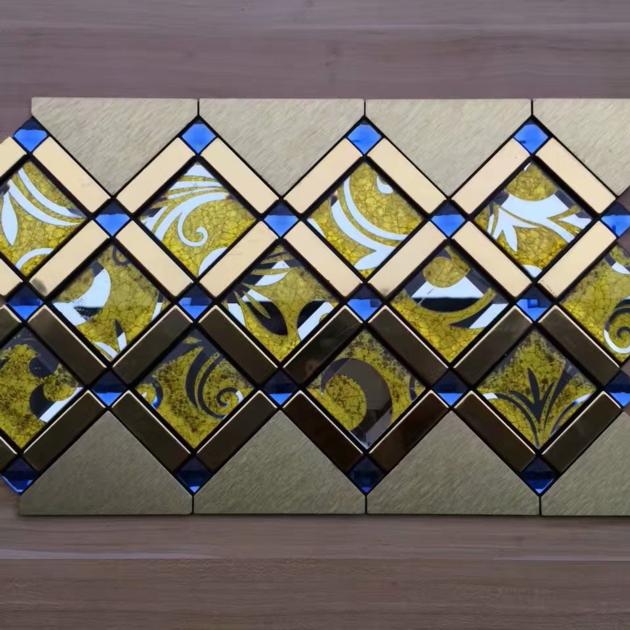 195x495 Self Adhesive Mosaic Tile Metal