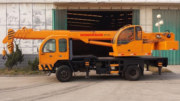 self-made chassis mini XCMG/SANY truck crane 10 ton lifting capacity
