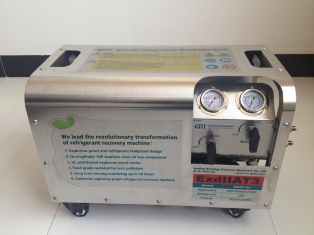 R1234yf/R290/R600 High Speed anti-explosive spot maintenance refrigerant recovery/recharge pump at f