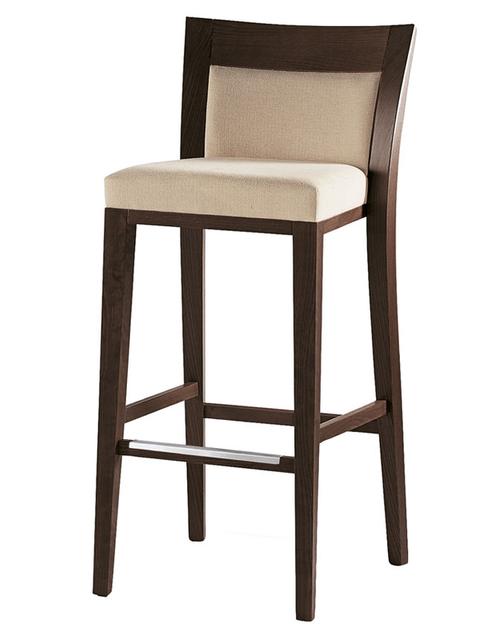 Natural Wood Finished Ladder Back Restaurant Bar Stool 