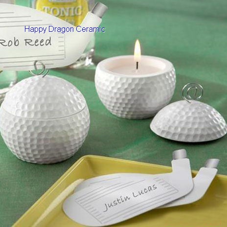 Ceramic Golf Ceramic canlde jars & candle containers