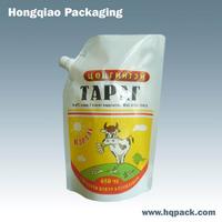 Milk self stand up pouch