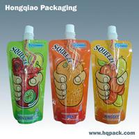 Juice standing pouch with spout