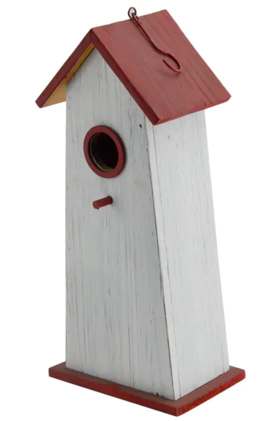Wooden shabby chic style birdhouse AL091