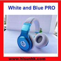 white and blue monster beats pro headphones by beats dr dre