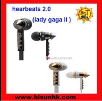 Hot sale black/gold monster heartbeats2.0 by lady gaga monster beats dr dre