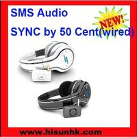 Hot sale black/white/blue wireless/wired 50 cents headphones SMS Audio SYNC by 50 Cent