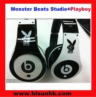 New arrival black/white playboy monster beats studio headphones by dr dre