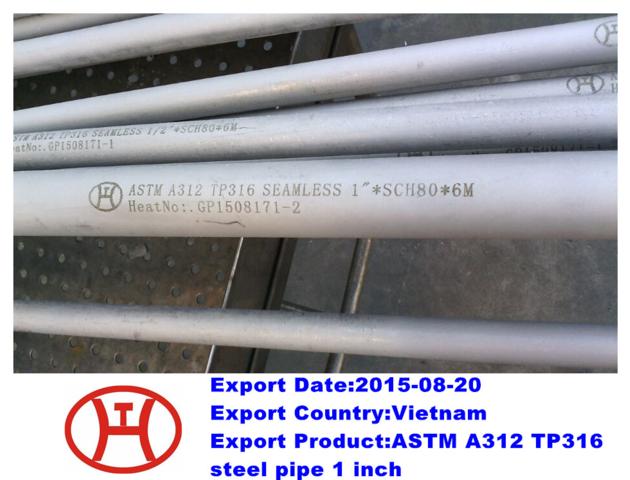 A312 TP316 steel pipe