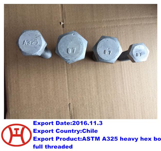 ASTM A325 heavy hex bolt full threaded