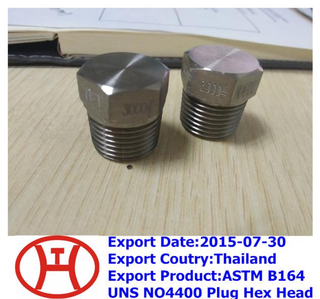 ASTM B164 UNS NO4400 Plug hex head