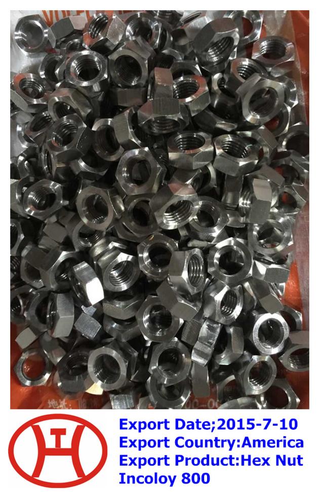 Hex Nut Incoloy 800