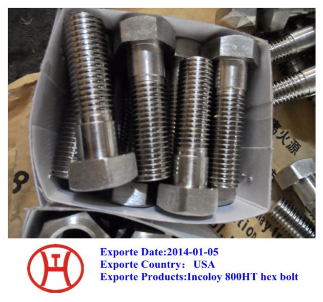 Incoloy 800HT hex bolt