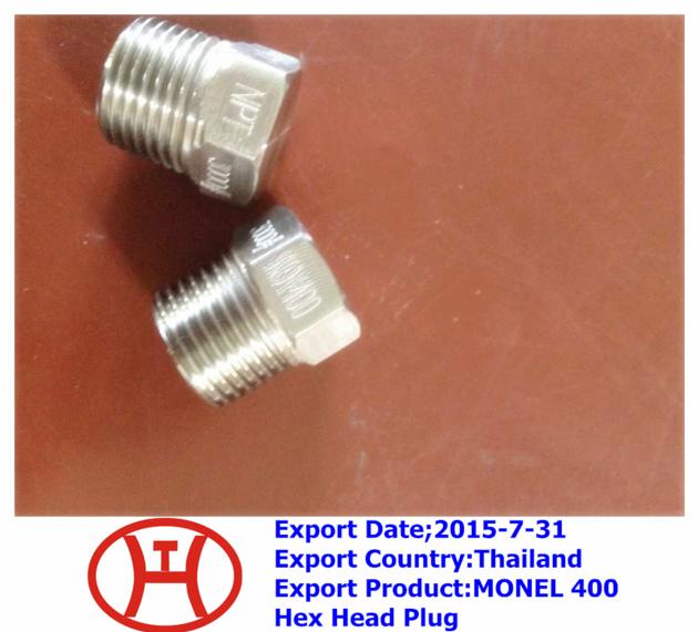 MONEL 400 Hex Head Plug