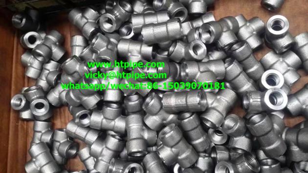 Monel 400 Inconel600 Hastelloy C276 Al-6XN socket-welding/NPT threaded tee cross ASME B16.11