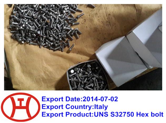 UNS 32750 Hex bolt 