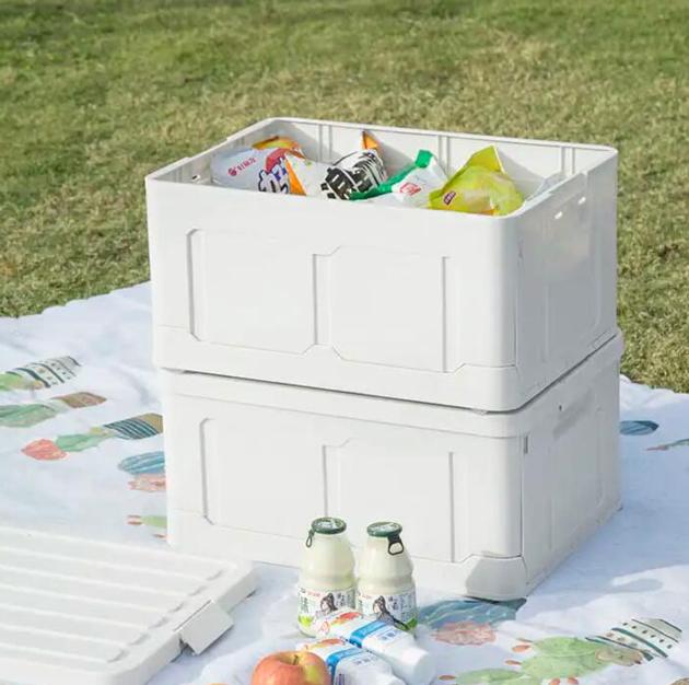 Folding storage box camping plastic finishing box 