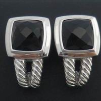 black agate earring