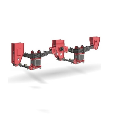 German spring fuwa mechanical suspension semi trailer axle mechanical underslung suspension