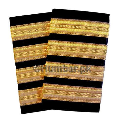 Four Bar Gold Epaulettes