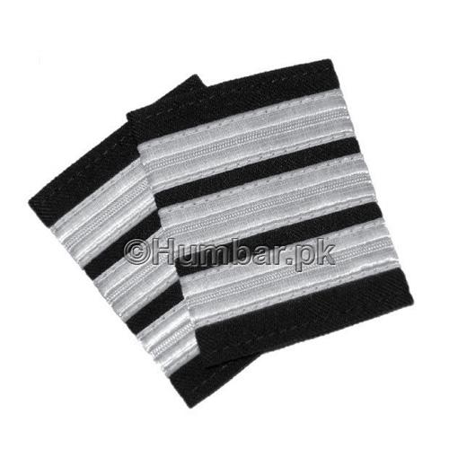 Four Bar Silver Epaulettes