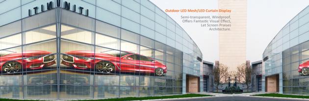 P15 Outdoor LED Mesh Display, Semi-transparent, fantastic visual effects 