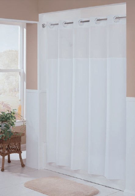 Window Hookless Shower Curtain